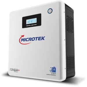 Microtek I-Lithium 1500 SW WiFi Pearl Edition Inverter (1100VA/925W) with 1280Wh 12.8V Li-Ion Battery | 12+ Year Life | 5-Year Onsite Warranty