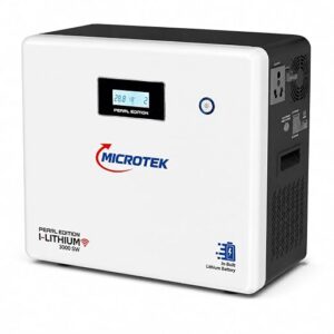Microtek I-Lithium WiFi 3000 25.6V SW 2000VA/1680W Pure Sine Wave Inverter with Inbuilt 25.6V 100Ah LFP Lithium Battery, Wi-Fi App Control, Smart LCD Display, Wall Mounted Design, 60 Months Warranty - Noida & NCR